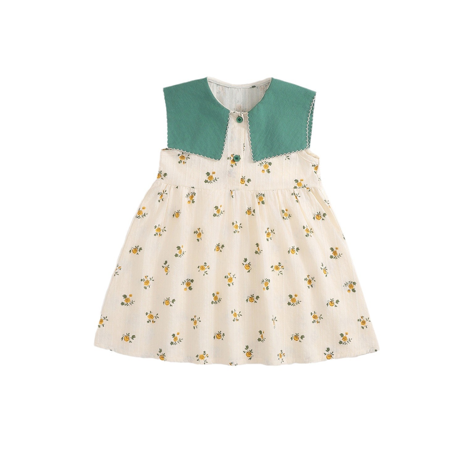 Floral Sleeveless Vest Dress for Girls