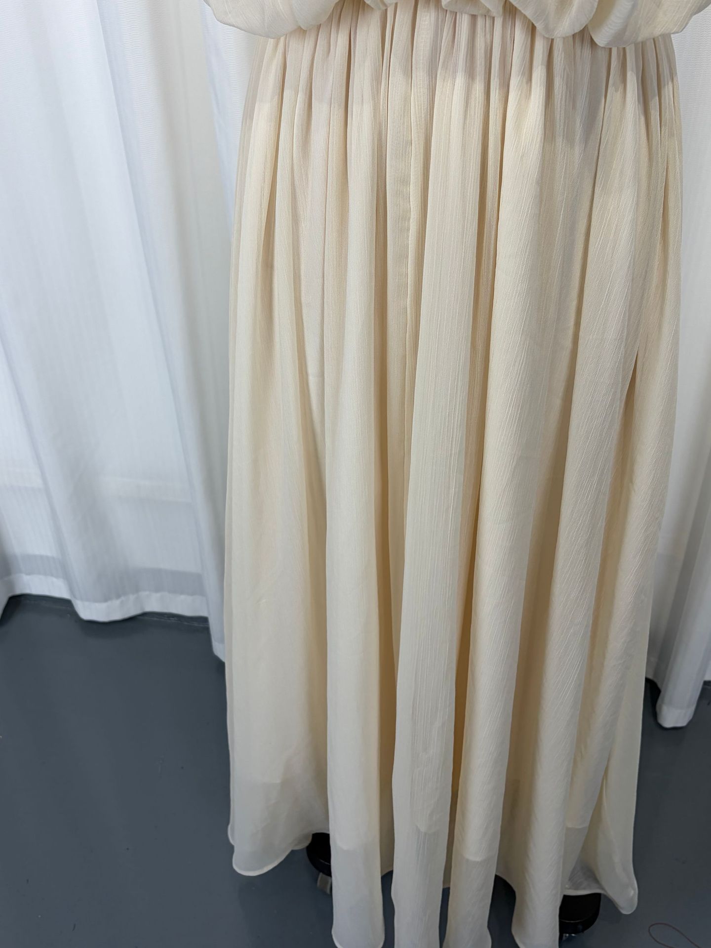 Fairy boho halter dress beige – sleeveless long maxi dress for women