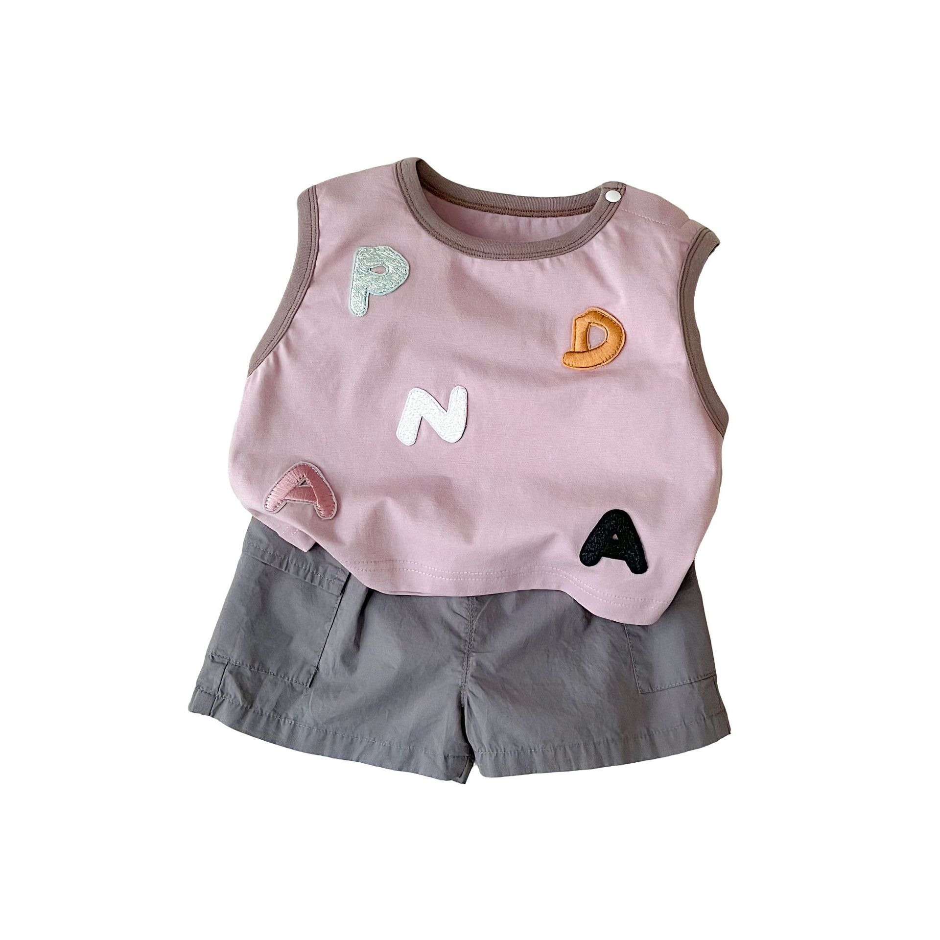 Casual Two-Piece Set Comfortable Sleeveless T-Shirt and Cotton Shorts Summer Outfit