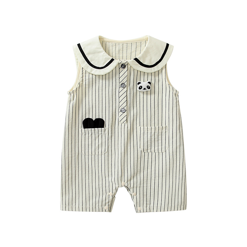 Sleeveless lapel jumpsuit