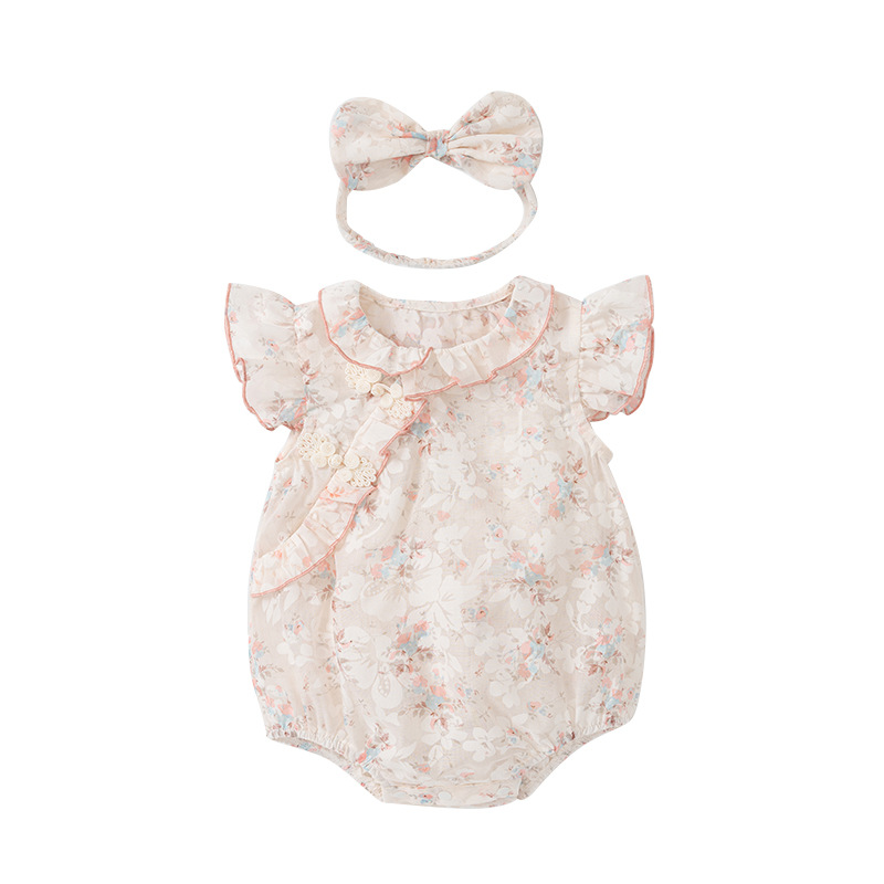 Round neck short sleeved jumpsuit