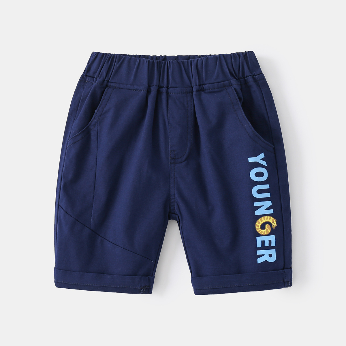 Children's Cotton Five-Panel Shorts Summer Casual Mid-Waist Boys' Short Pants