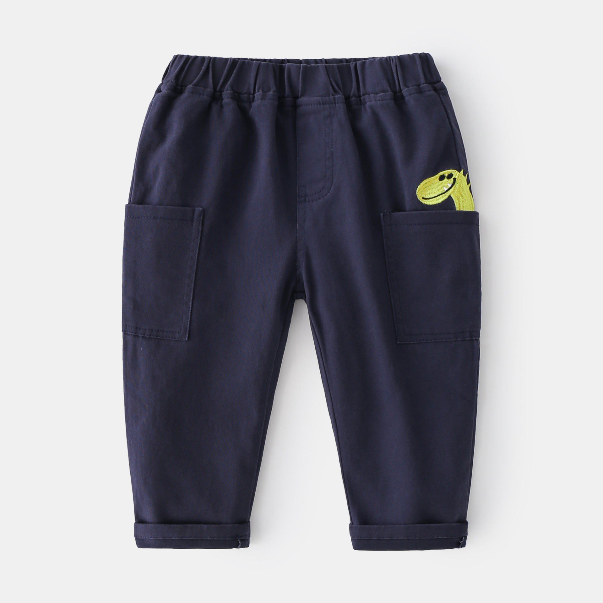 Long Pants Cartoon Casual Trousers for Boys Solid Color Cotton Cloth Pants Kids Clothing