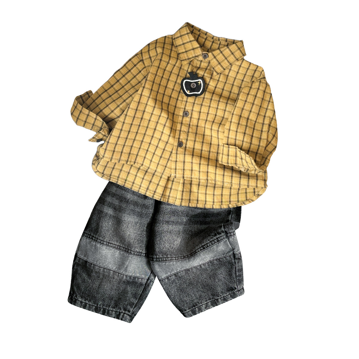 Cool Two-Piece Set for Boys Denim Pants Outfit, Spring Clothing for Toddlers