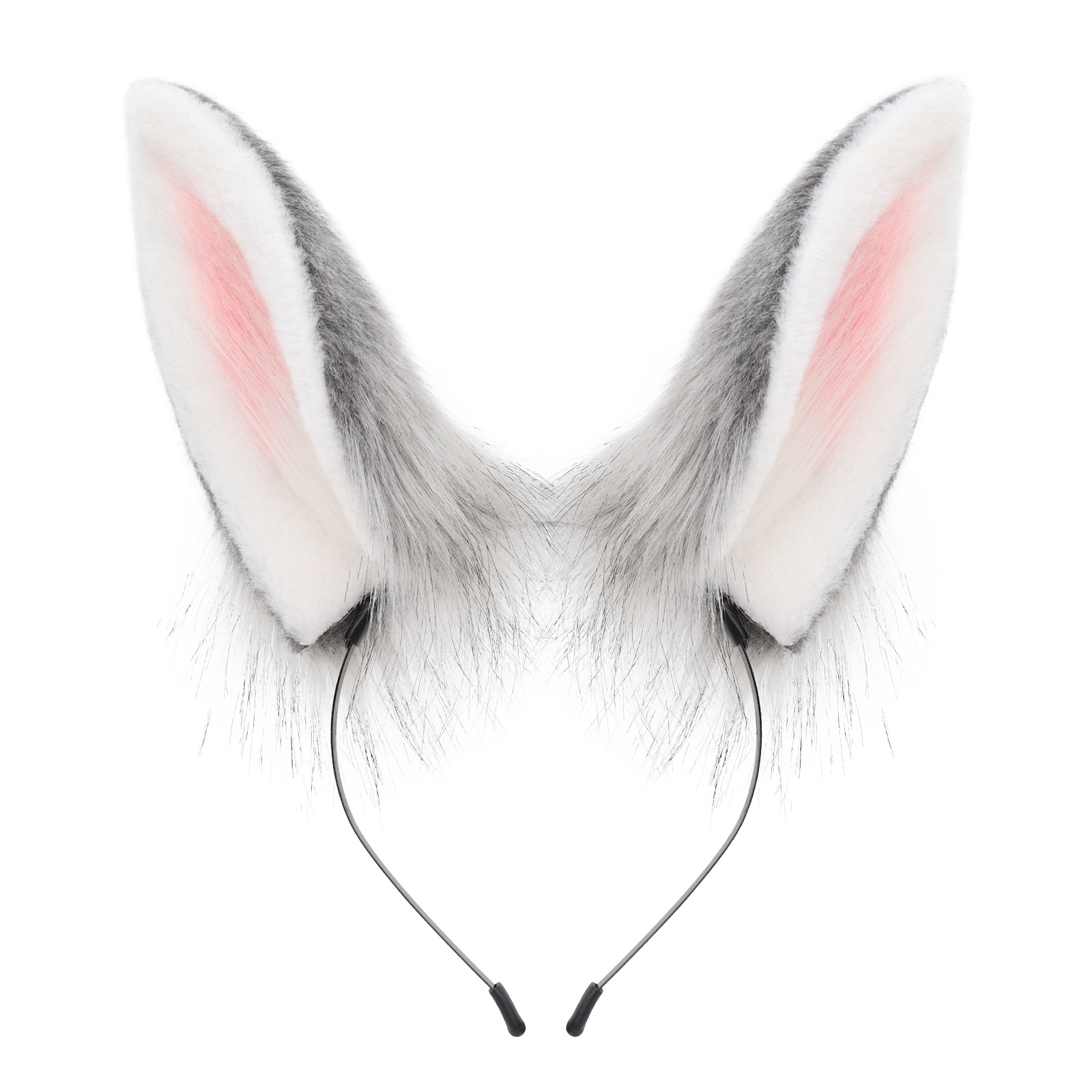 Cute Plush Rabbit Ears Hair Accessory for Anime Cosplay Costume, Realistic Animal Ears Headband