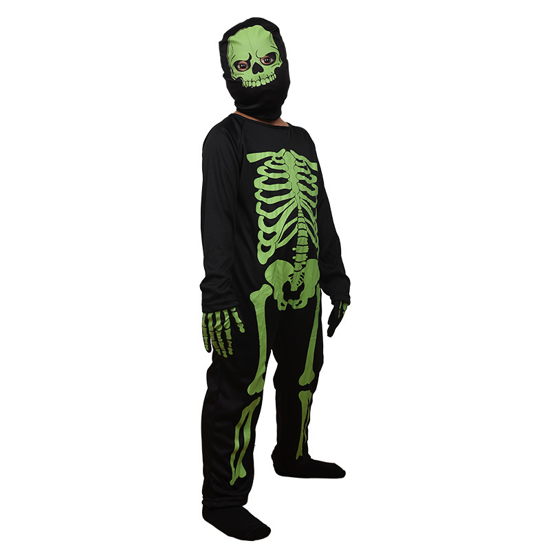 Glow in the Dark Skeleton Ghost Costume for Kids detail image 3