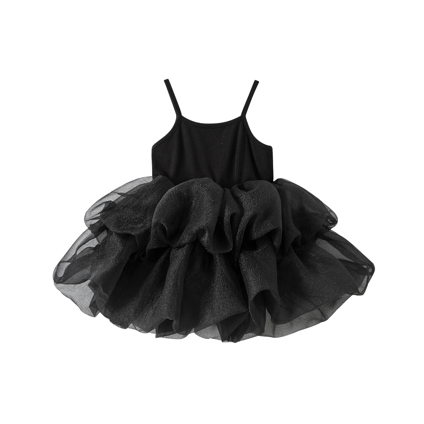 Sleeveless camisole puffy skirt