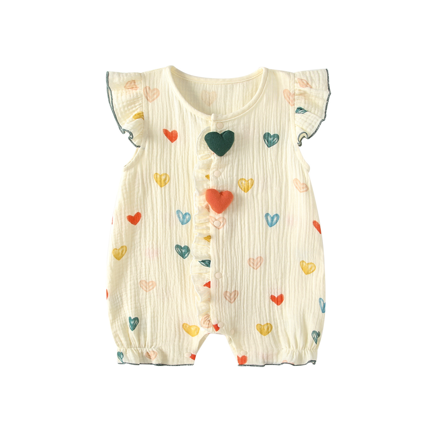 Love printed sleeveless jumpsuit