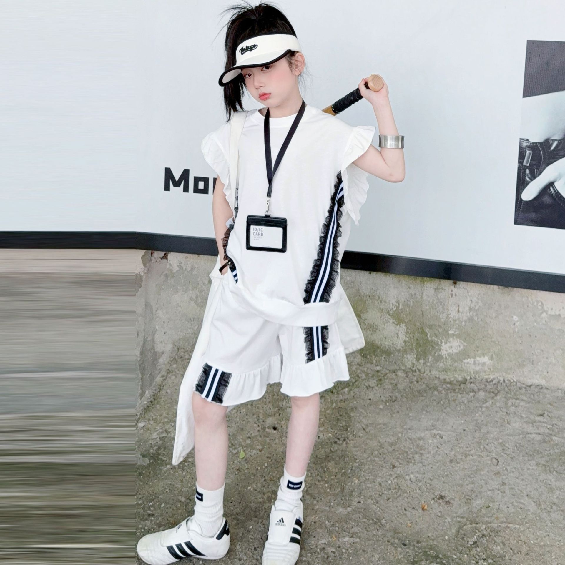 Pull up top and shorts two-piece set