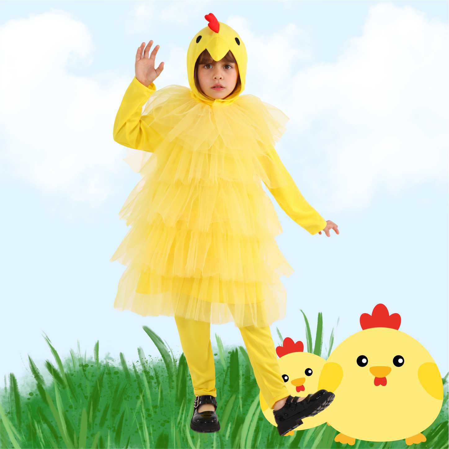 Children's Day Halloween Animal Stage Performance Costume Yellow Chick Cosplay Costume Performance