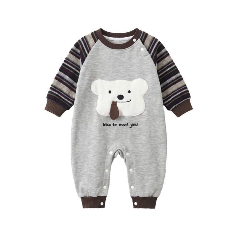 Sleeve Cartoon Bodysuit for Baby Boys Infant One-Piece Romper for Newborns and Toddlers