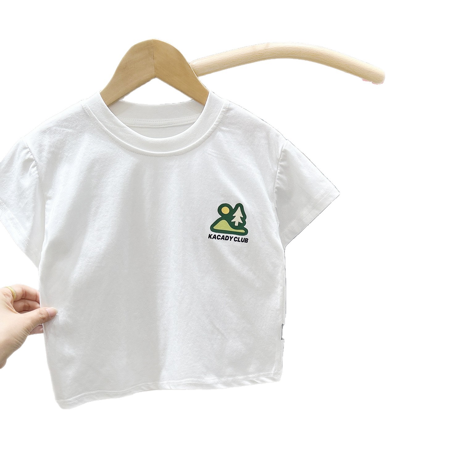 Short Sleeve T-Shirt Summer Casual Cotton Top for Children and Older Kids