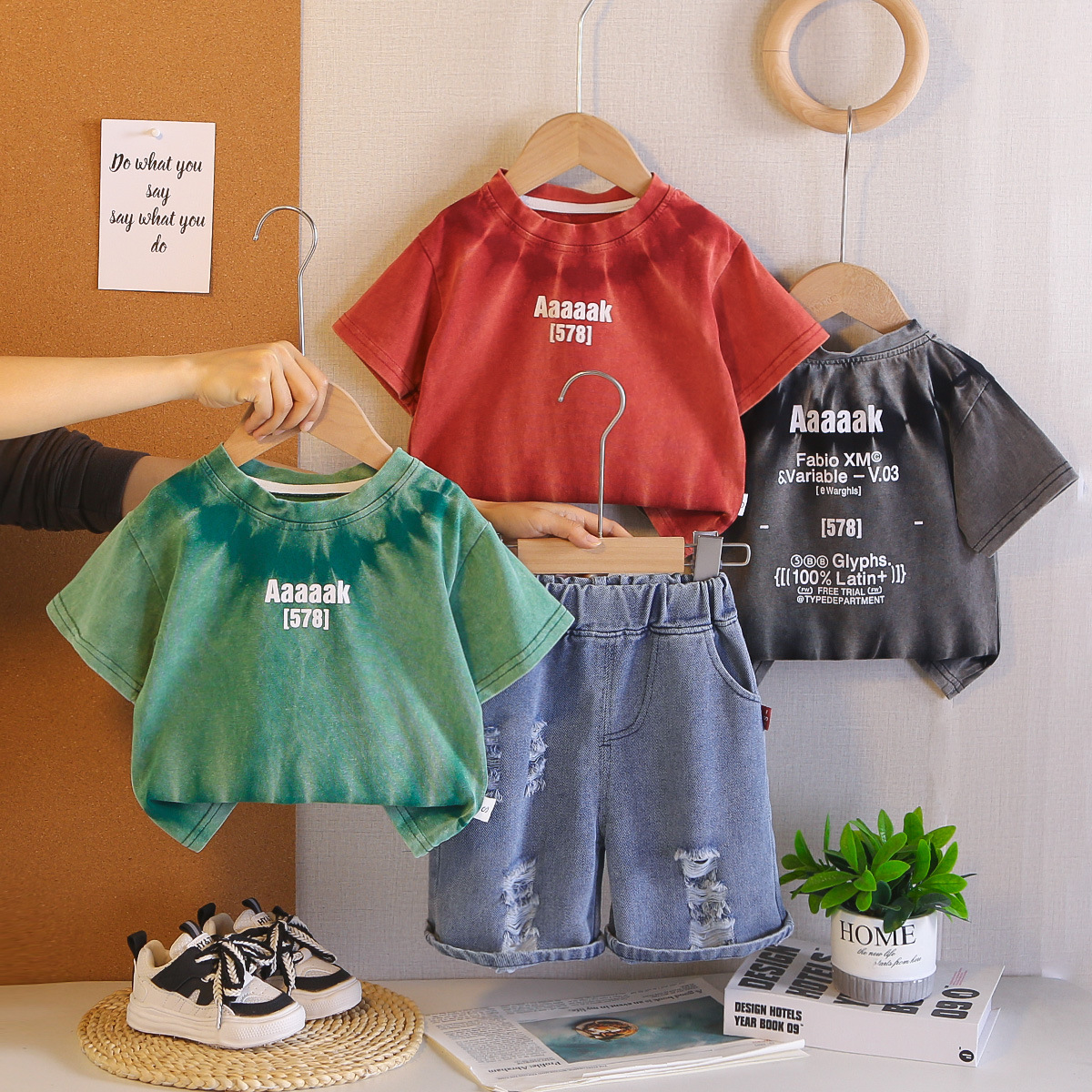 Tie dye short sleeved casual two-piece summer outfit