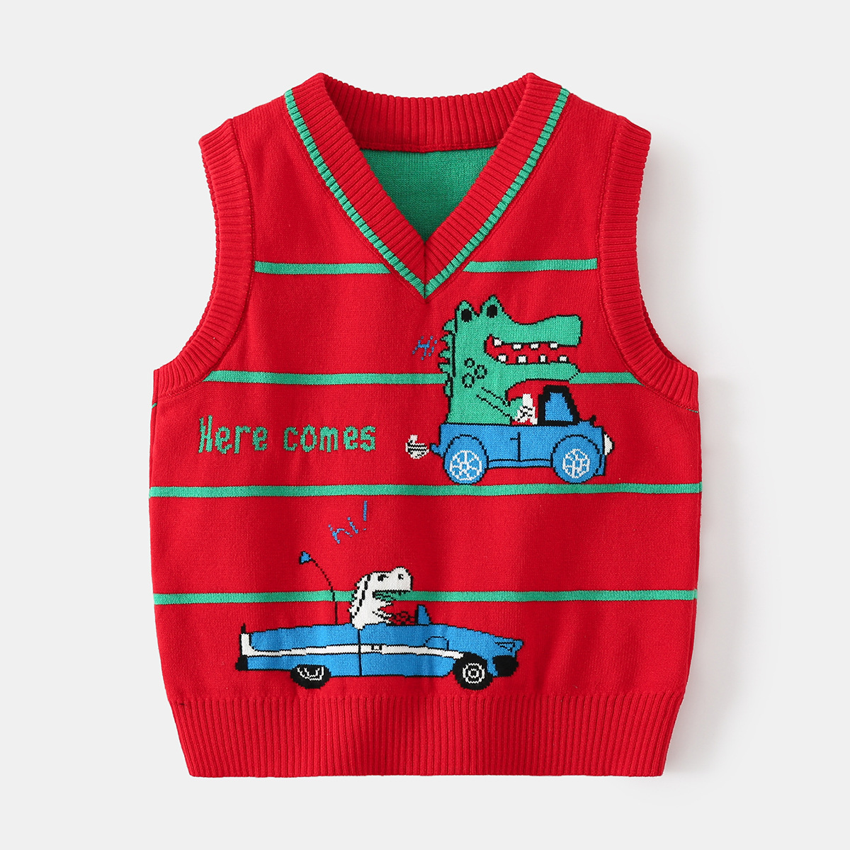 Boy's Vest Knitted Waistcoat Children's Cardigan