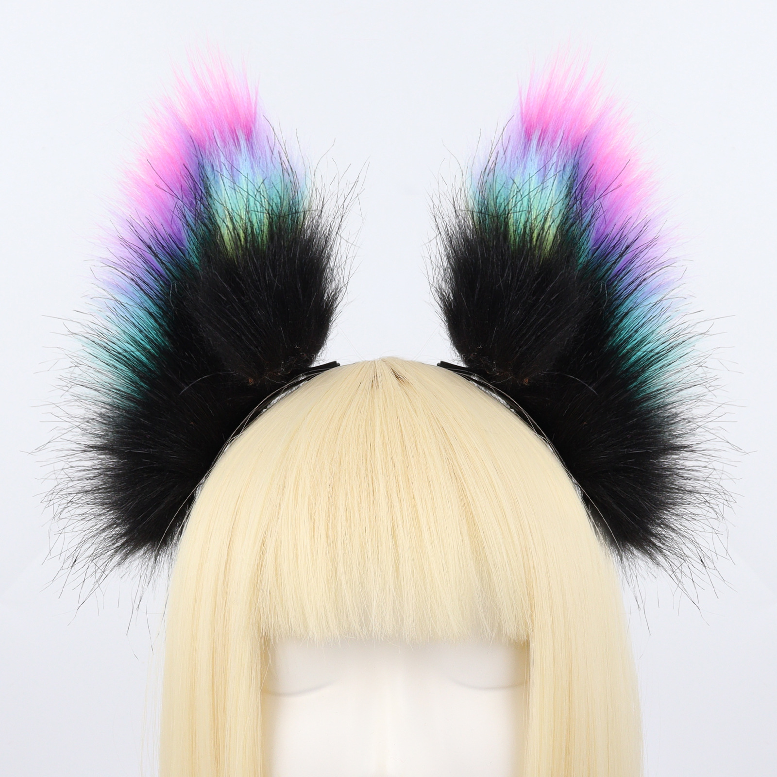Handmade Colorful Plush Cat Ear Fox Headband Accessory Realistic Animal Ears Lolita Animal Ears