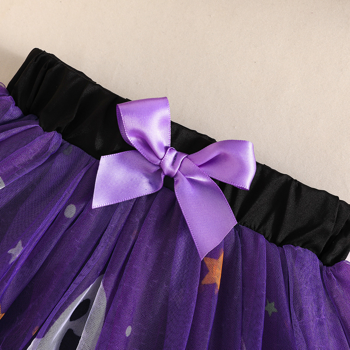 Pumpkin Hoodie Ghost Mesh Skirt Costume for Girls detail image 15