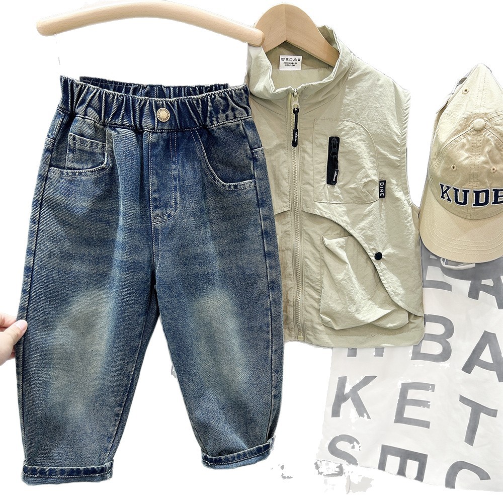 Casual Straight Loose Denim Pants Long Trousers