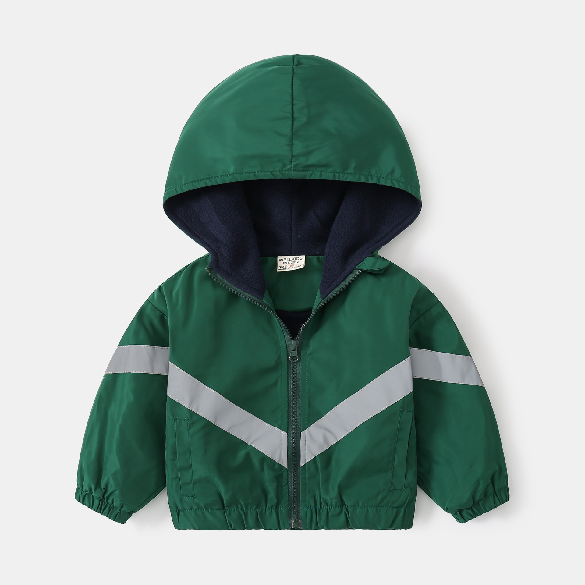 Mid-Size Children's Hooded Long Sleeve Zip-up Jacket