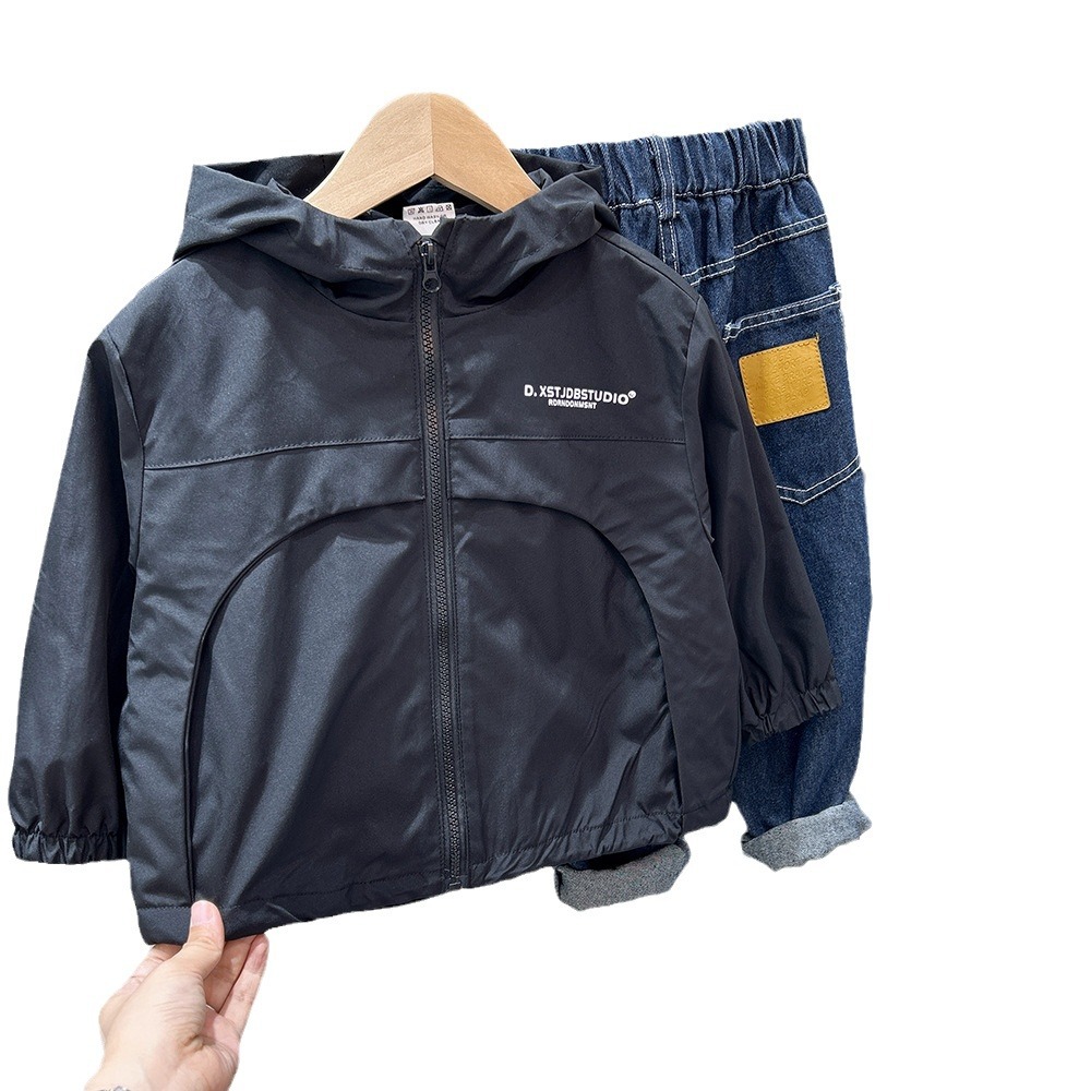 zip-up windbreaker, boys' outdoor jacket