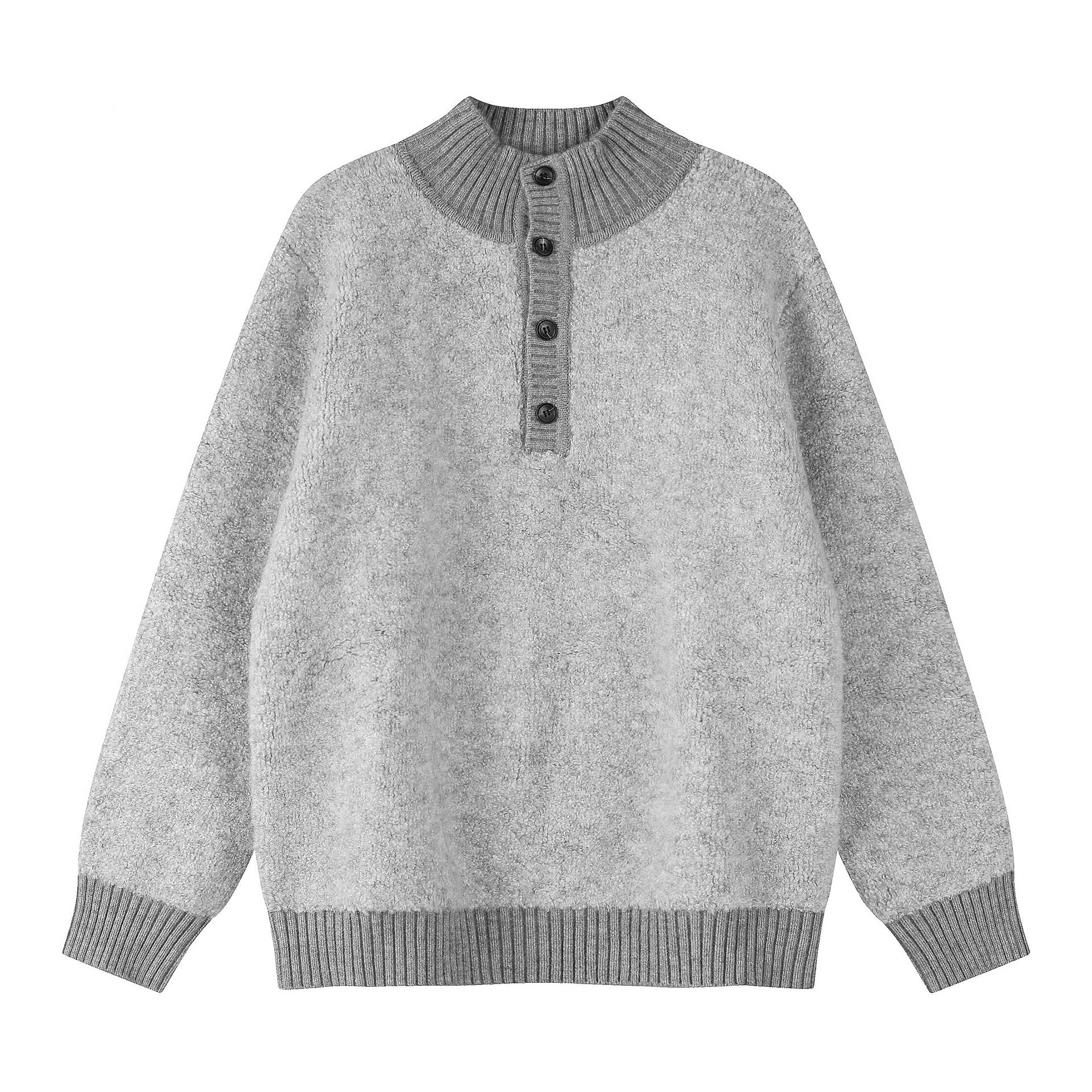 Preppy Patchwork Color-Blocking Crewneck Knit Sweater