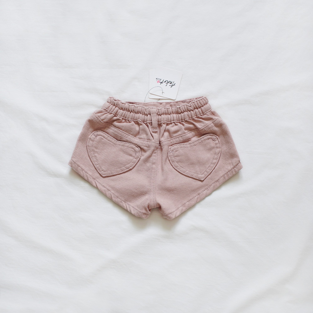 Children's Denim Heart-shaped Shorts for Girls