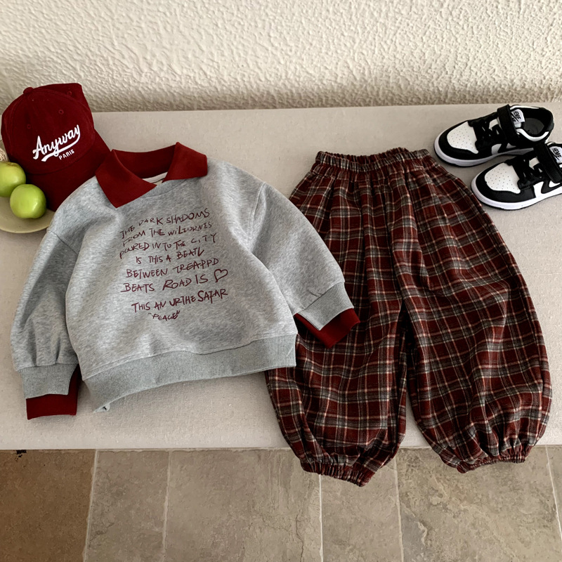 Spring and Autumn Boys' Hoodie Set