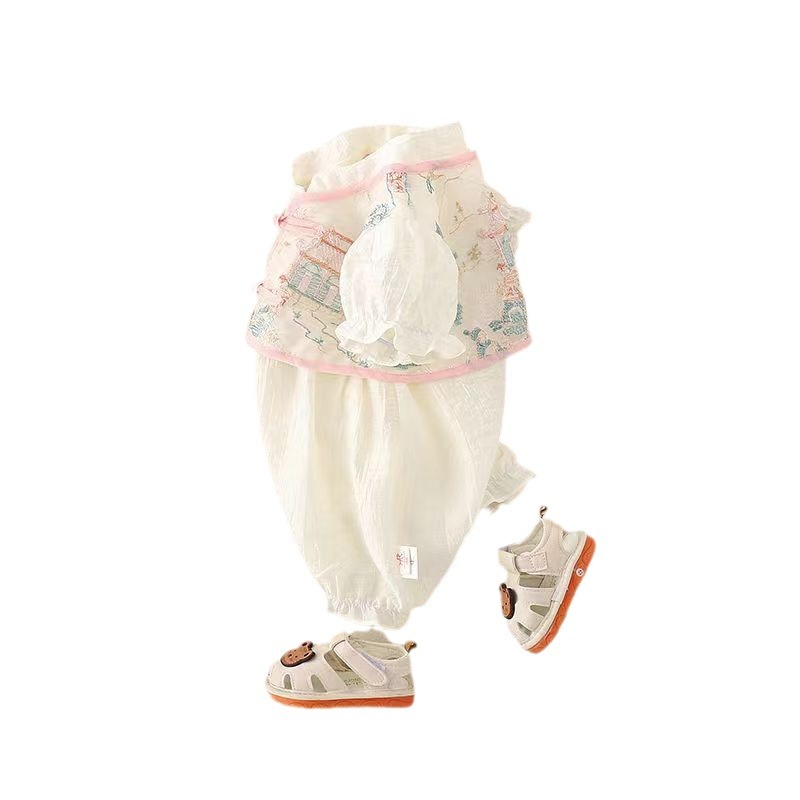 Baby Girl Romper Princess Style Newborn 100-Day Celebration Short Sleeve
