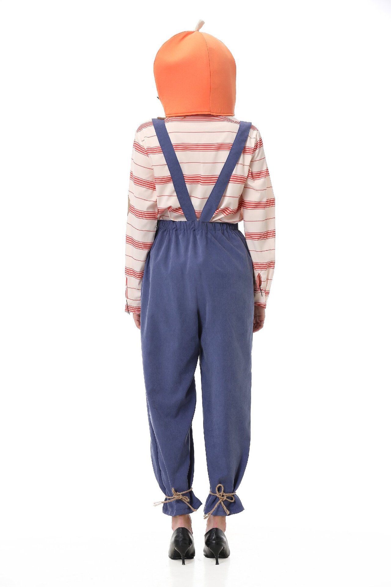 Pumpkin Zombie Scarecrow Overalls Costume for Kids and Adults detail image 12