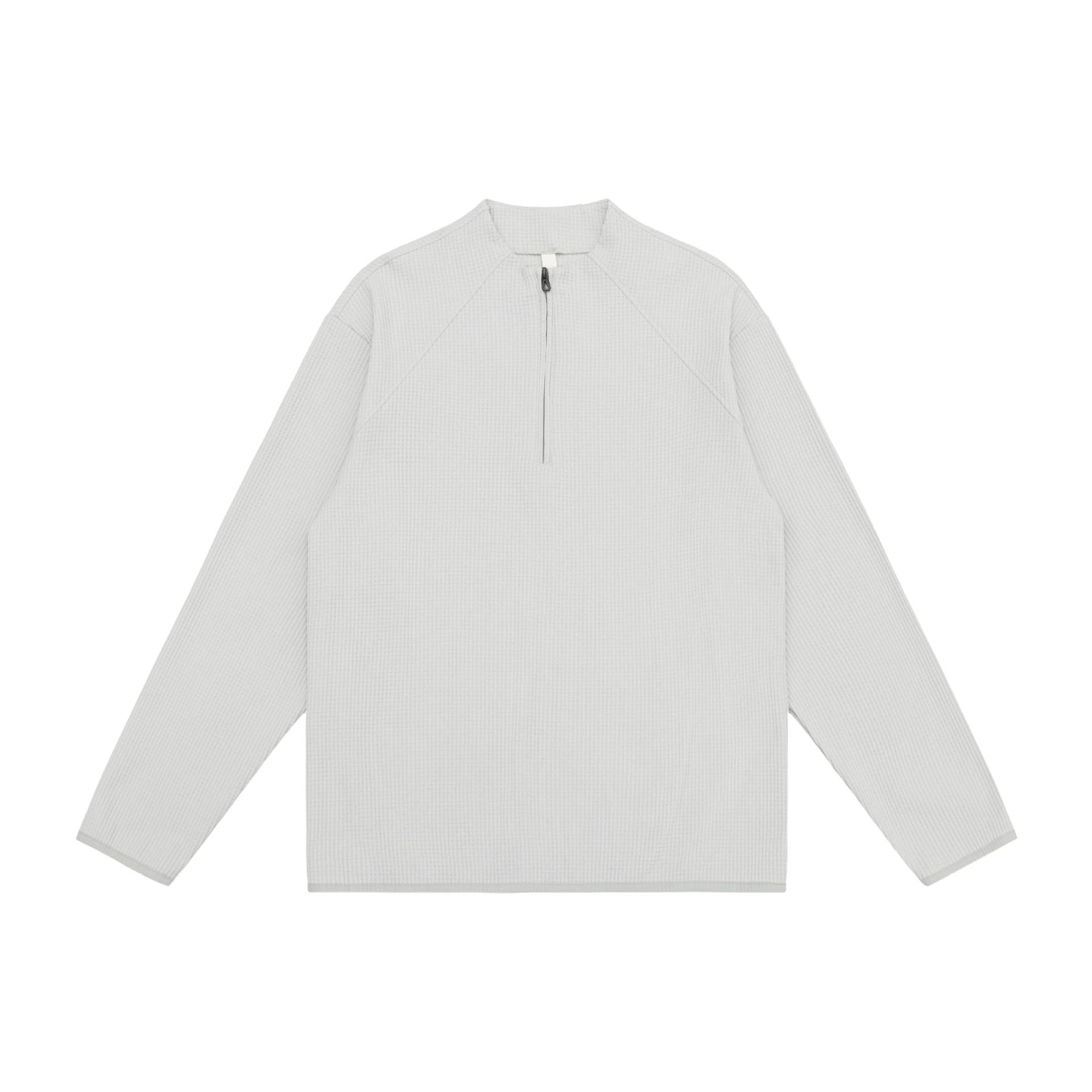 Solid Color Round Neck Half-Zip Hooded Sweatshirt Men