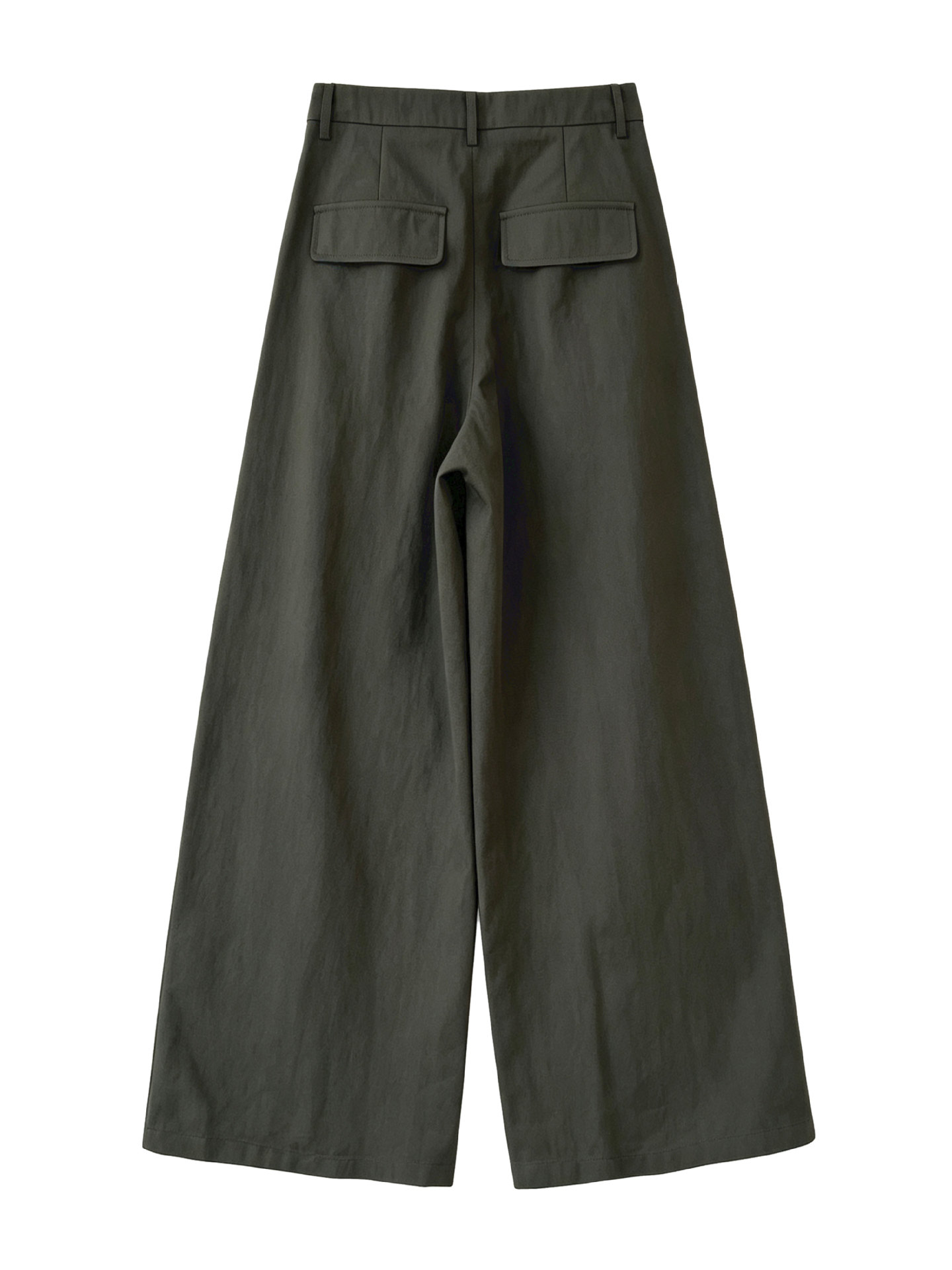 Pleat-Front Wide-Leg Trousers