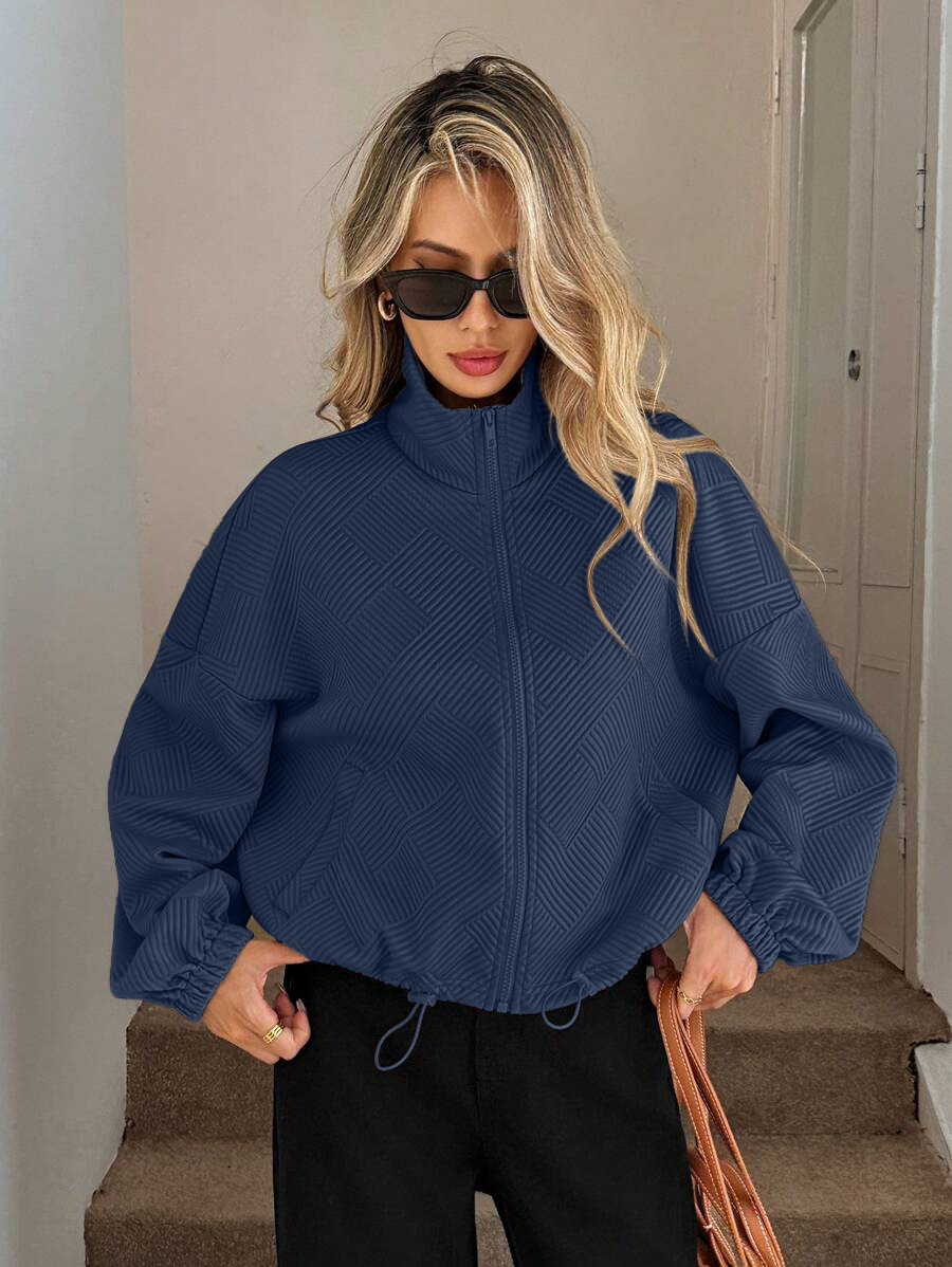 Army green oversized jacket – lifestyle shot showing relaxed streetwear look