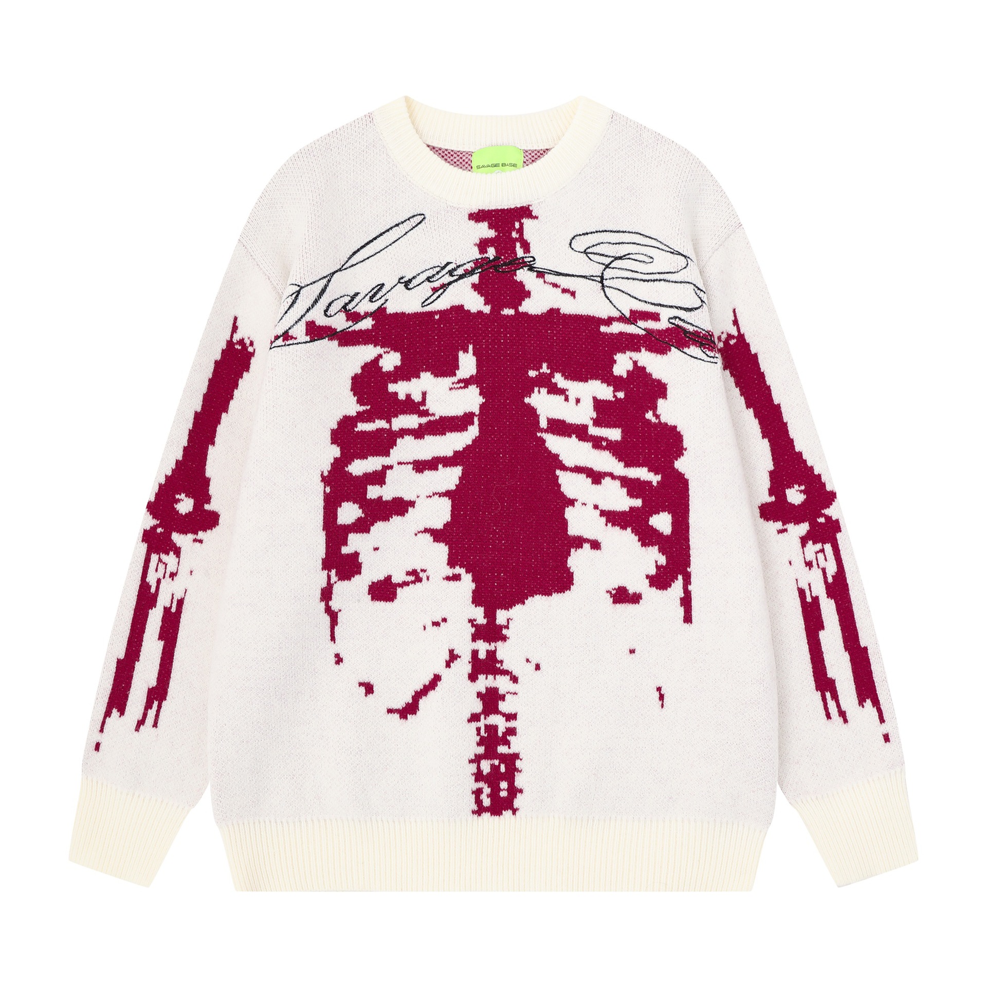 Skeleton skeleton floral sweater