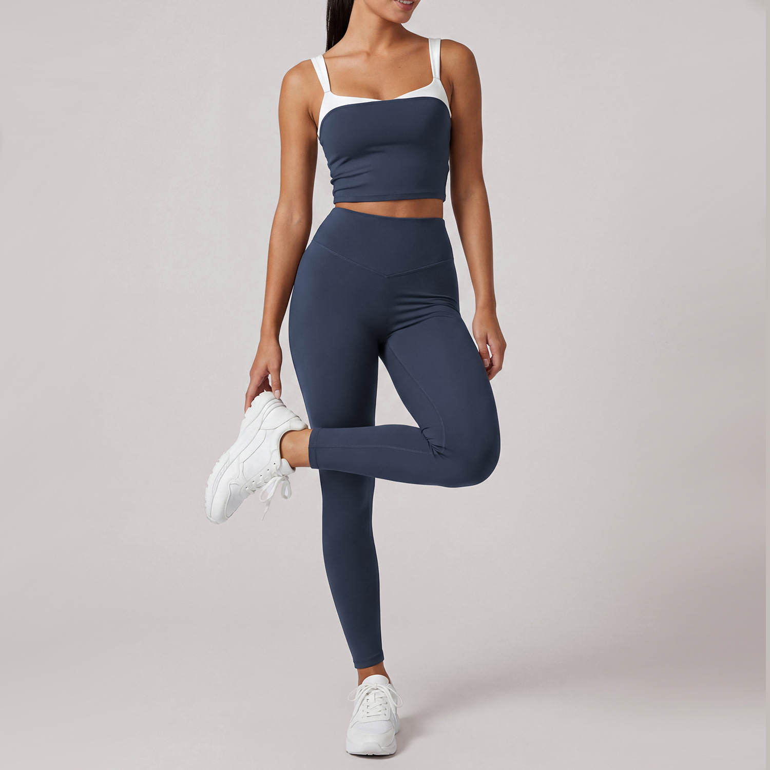 Summer Fitness Yoga Suit Set for Women, Quick-Dry Running High-Waisted Butt-Lifting Shaping Workout Wear 4