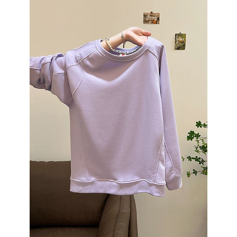 Stylish Purple Hoodie for Women, Oversized Loose Lazy Style Top, Spring and Autumn Fashion