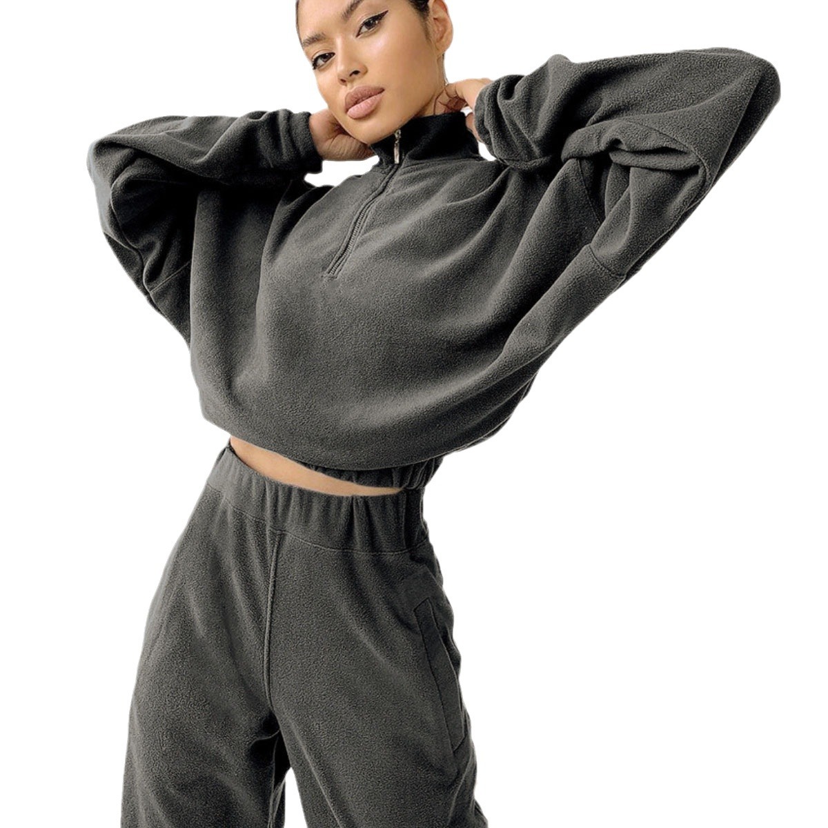 Hooded Casual Sweatshirt Set for Women, Two-Piece Outfit