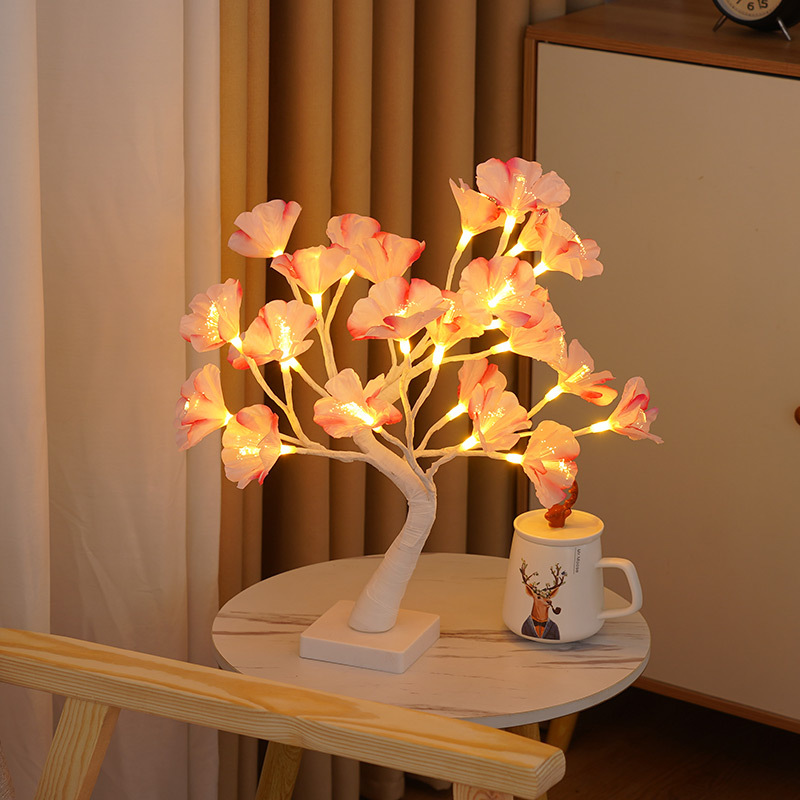 Fiber Optic Tree Light LED Party Decoration Glow Tree Thanksgiving Indoor Outdoor Landscape Home