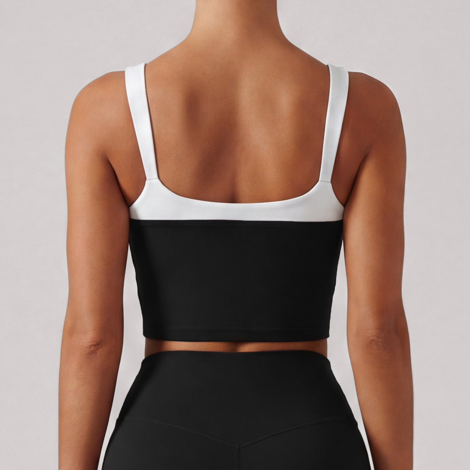Spring Summer New Color-Blocking Sports Tank Top for Women, High-Intensity Shockproof Running Fitness Yoga Top with Built-in Bra Pad 3