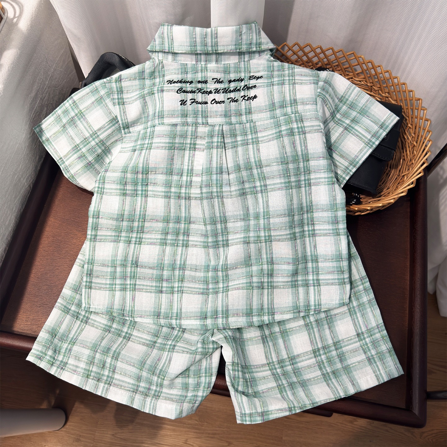 Boy's Plaid Shirt Set, Stylish Two-Piece Outfit, Casual Short Sleeve Children's Clothing