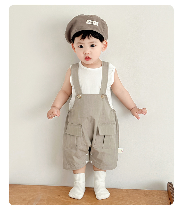 Lightweight Baby Overalls Set