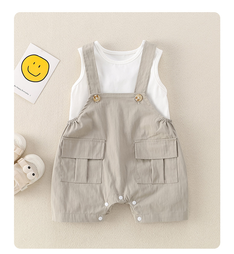 Lightweight Baby Overalls Set