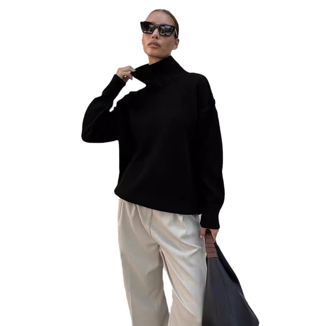 High neck sweater for women