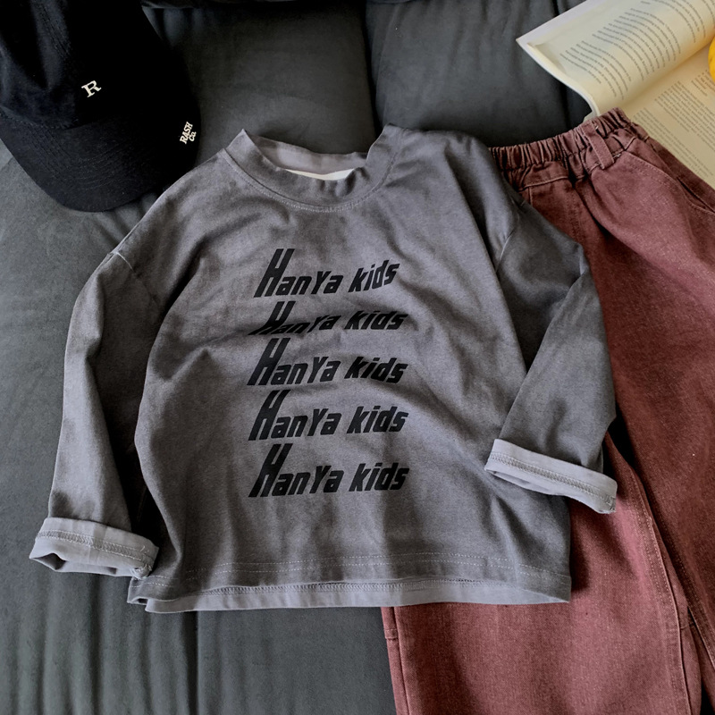 Versatile children's clothing casual tops girls' autumn clothing
