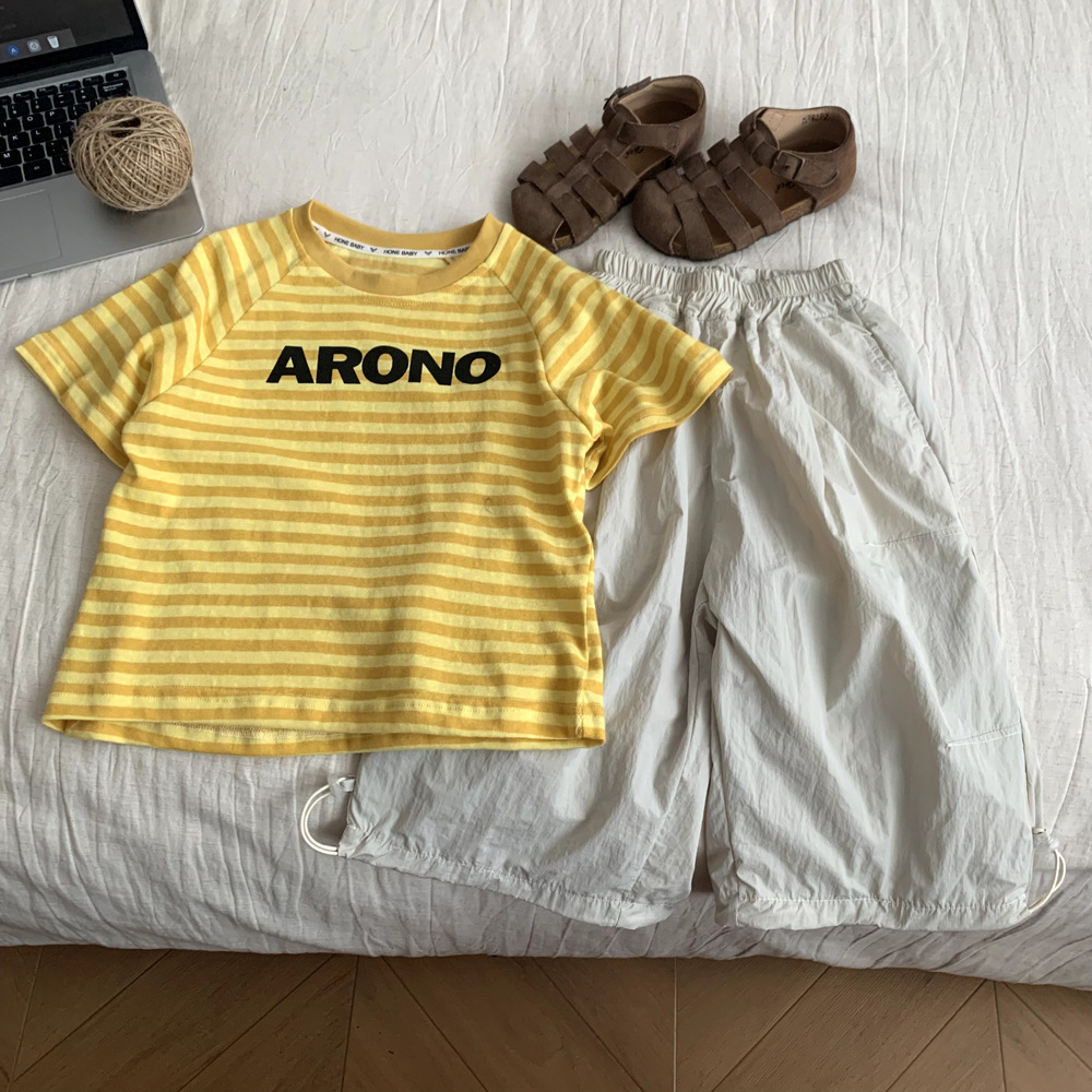 Boys' short sleeved set summer versatile two-piece set