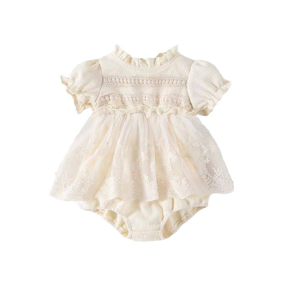 Baby Onesie with Lace Skirt