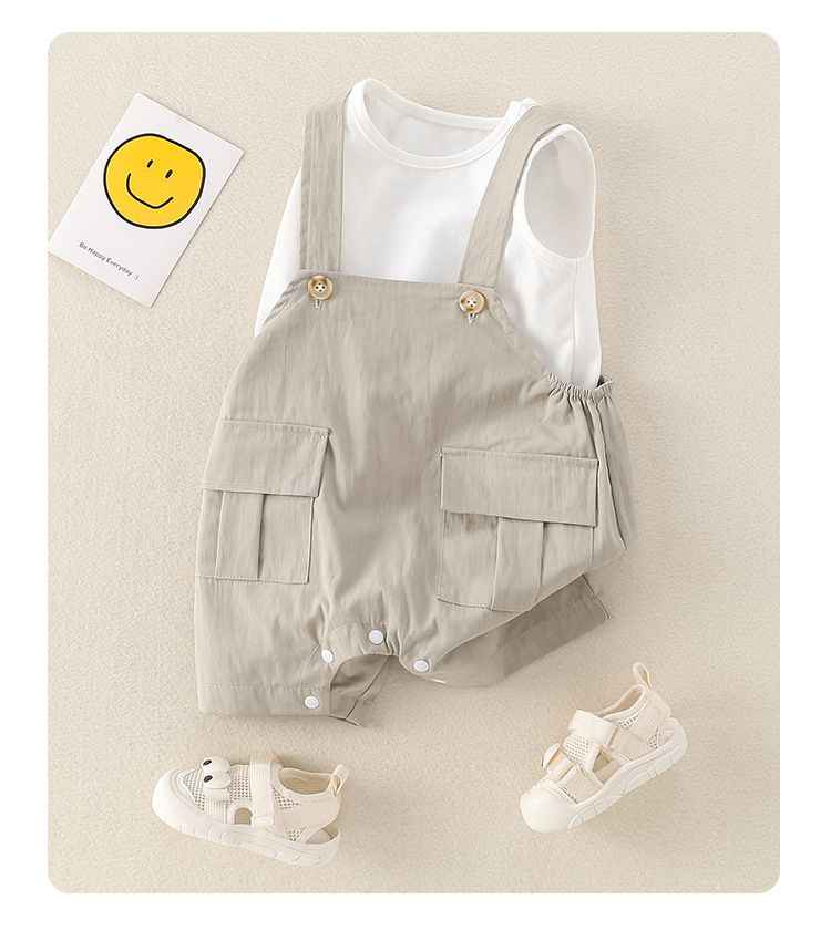 Lightweight Baby Overalls Set