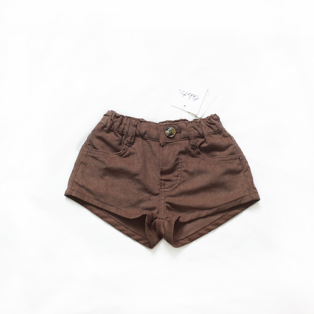 Girls Corduroy Shorts Kids Boys Casual Hot Pants