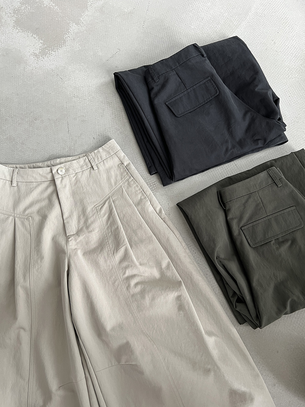 Pleat-Front Wide-Leg Trousers