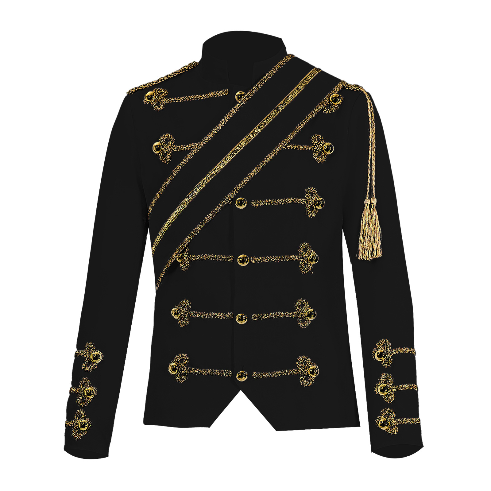 Pop King Military Jacket Costume for Men detail image 7