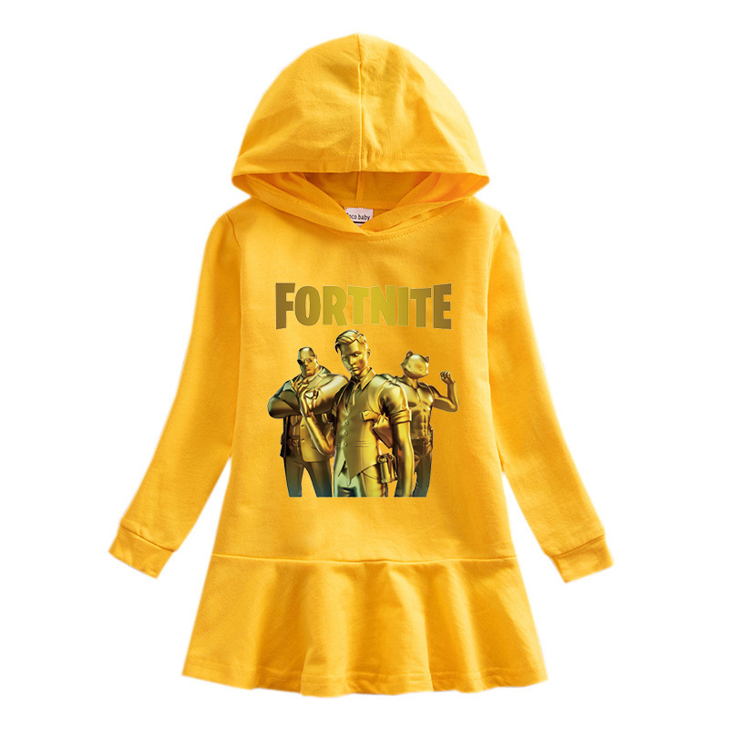 Children's hooded sweatshirt dress cartoon