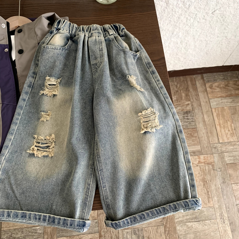 Children's ripped jeans for boys and girls